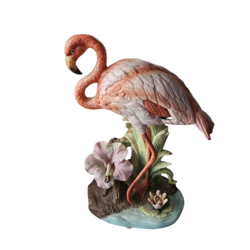 Vtg 1985 J. Byron Porcelain Flamingo Figurine 11" Royal Carlton Arnart